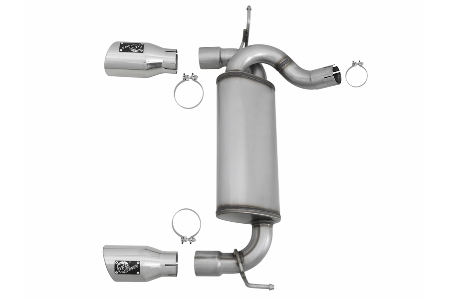 AFE Power Rebel Series Axle-Back Exhaust System - Polished - JK