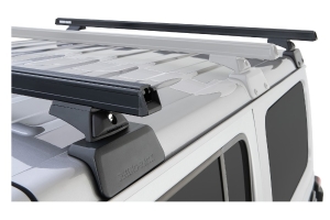 Rhino Rack Heavy Duty Black 2 Bar Roof Rack w/ Backbone and RCL Legs - JL 4dr