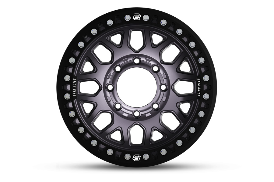 Baja Built Lite Brite OUTLAW Cast Beadlock Wheel, 17x9 8x6.5 -38mm - Satin Graphite - JT/JL/JK