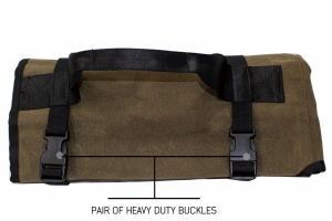 Overland Vehicle Systems Rolled Tools Bag, Waxed Canvas