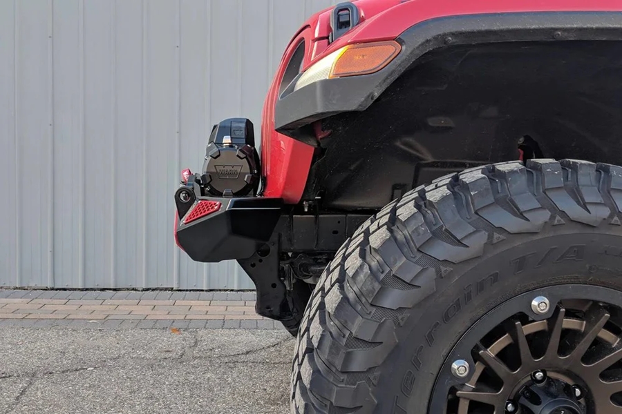 Crawltek Blaze Front Bumper w/ 20in Light Mount - Black - JT/JL