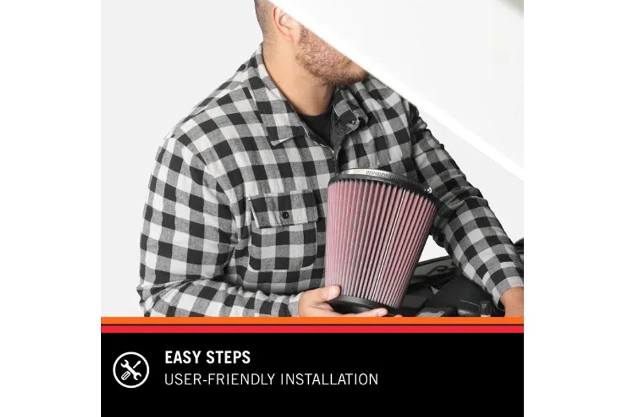 K&N Filters High-Flow Universal Clamp-On Air Filter