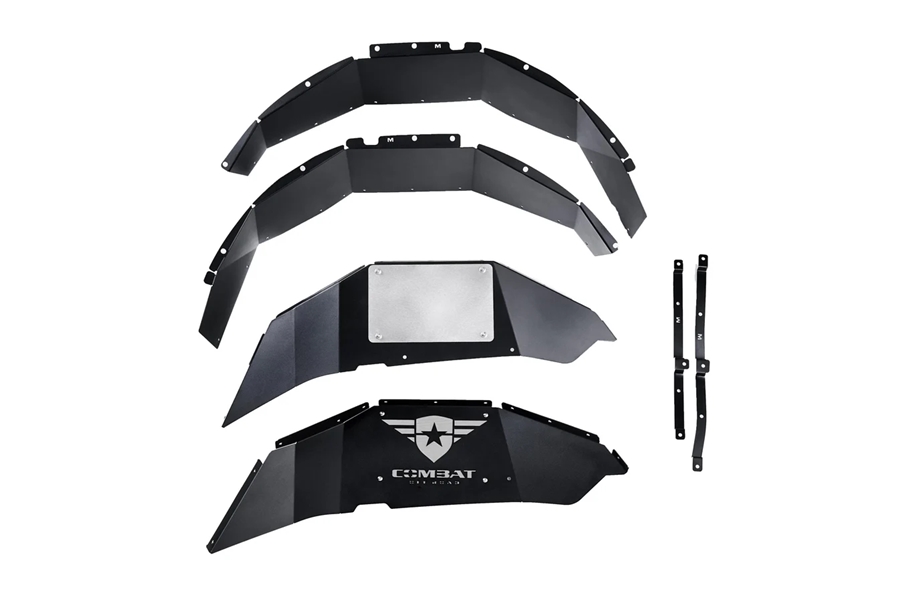 Combat Off Road Battle Ready Aluminum Inner Fender Liner Kit - Rear - JL