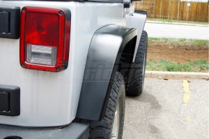 Nemesis Industries Notorious Rear Fender Flare, Semi Gloss Black Powder Coating - Aluminum - JK