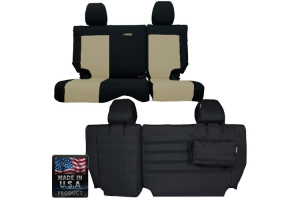 Bartact Seat Covers Black/Khaki Rear - JK