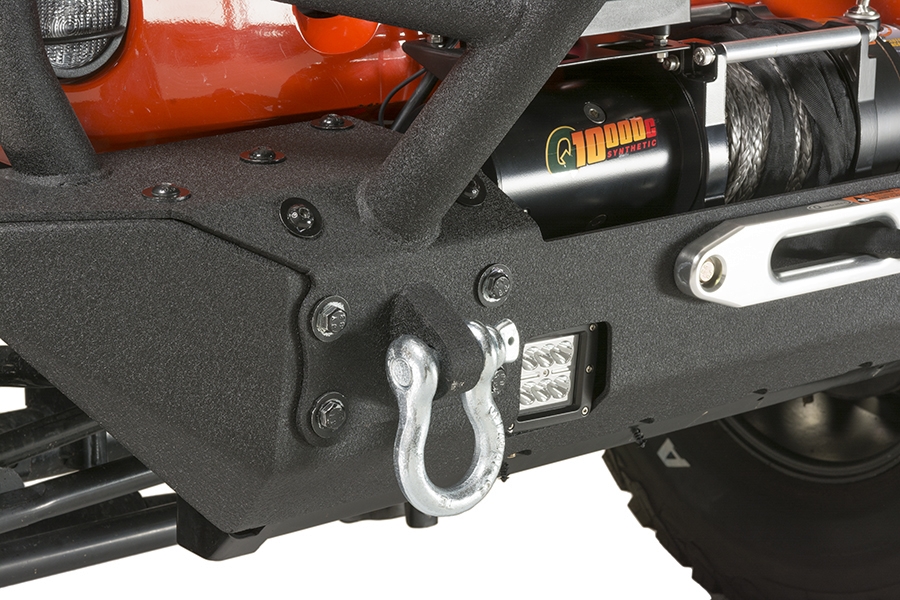 Fishbone Offroad Front Winch Bumper w/ Full Grille Guard  - JK 