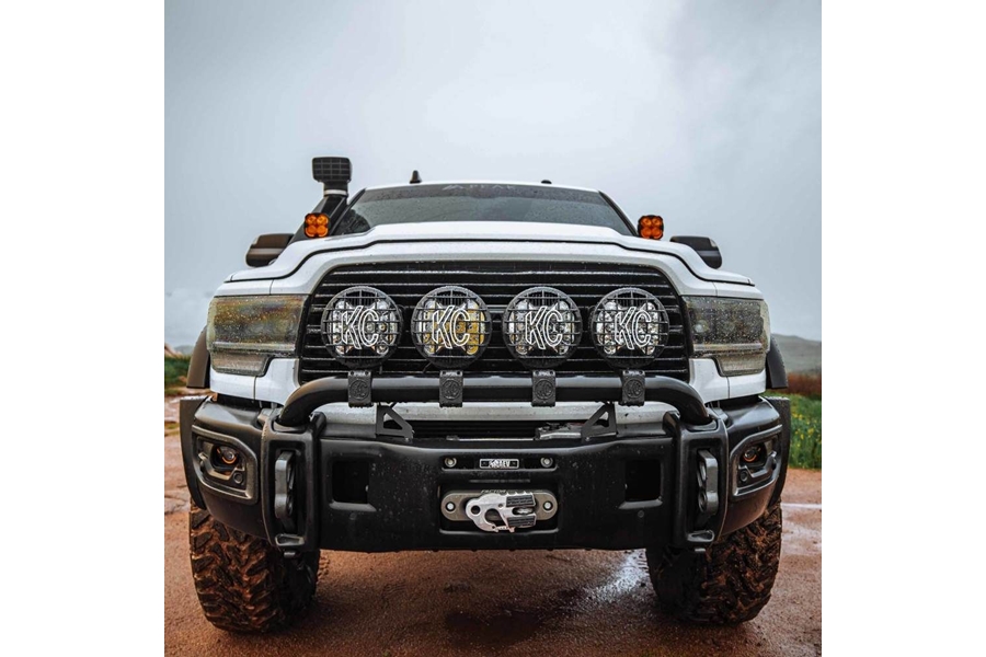 KC HiLiTES SlimLite 8in LED Stone Guard - Black