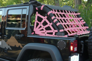 Dirty Dog 4x4 Spider Netting Rear Pink - JK 4dr