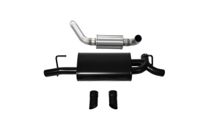 Corsa Performance 2.5in Dual Exit Axle-Back Exhaust System w/ Turn Down Tips - Black - JL
