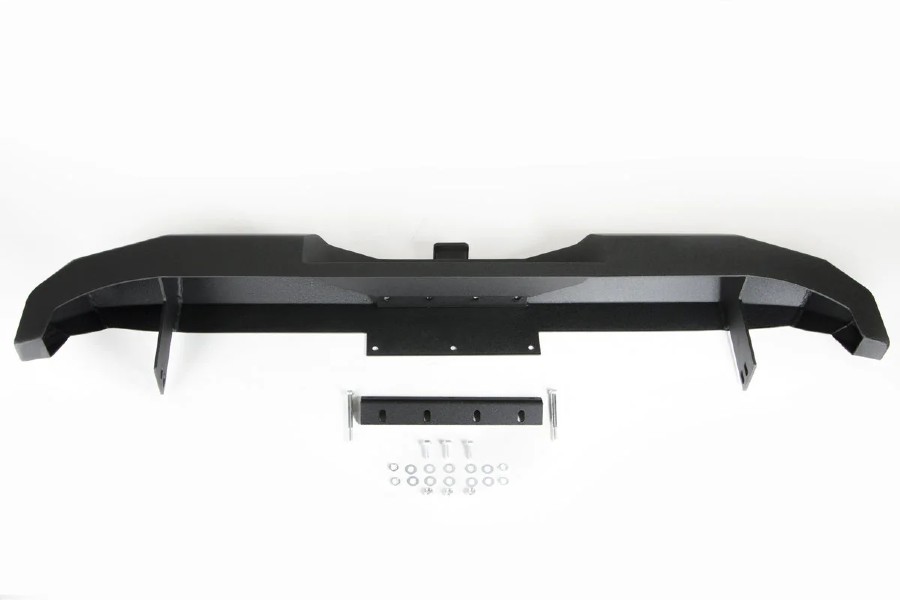 M.O.R.E. Rock Proof Rear Bumper with Clevis Mounts, Powder Coating Textured Black with Clevis Mounts, JL - JL