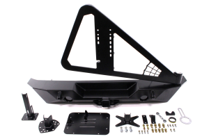 Poison Spyder RockBrawler II Rear Bumper w/Tire Carrier Black - JK