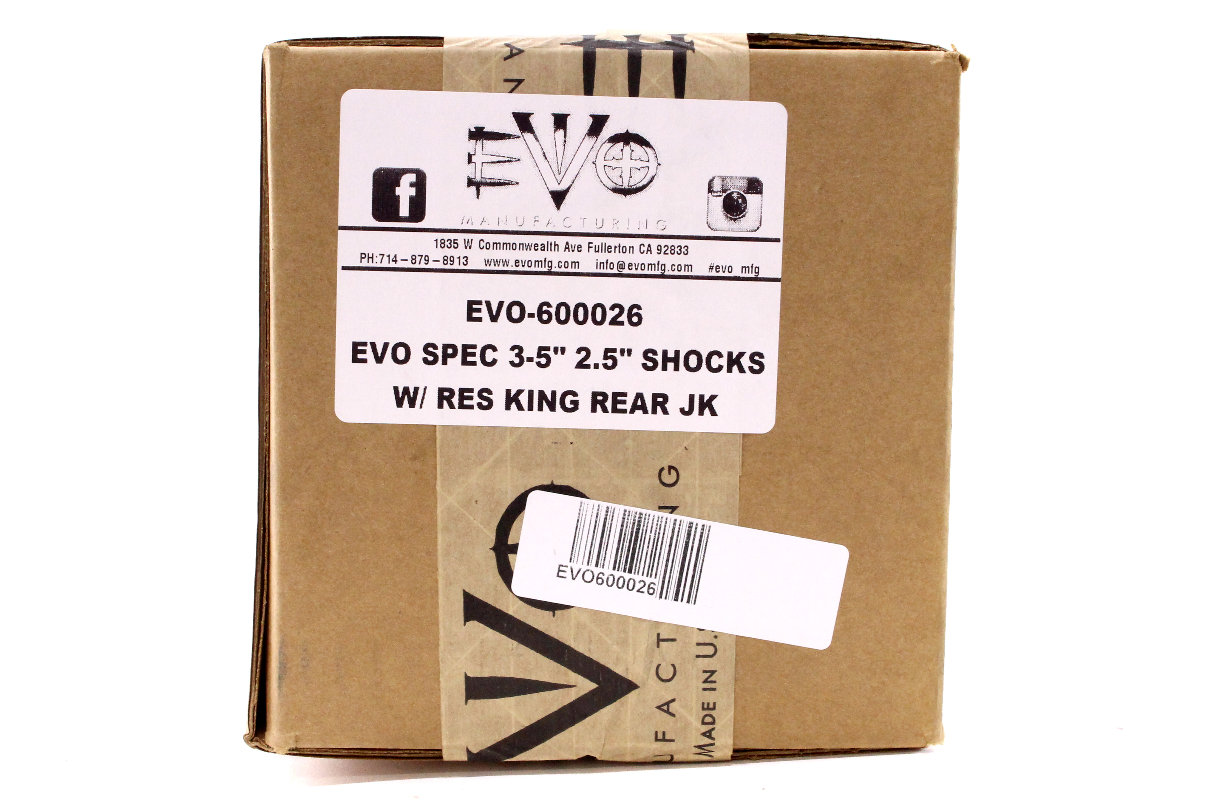 Evo Manufacturing Spec King 2.5 Reservoir Rear Shocks 3-5in Lift - JK