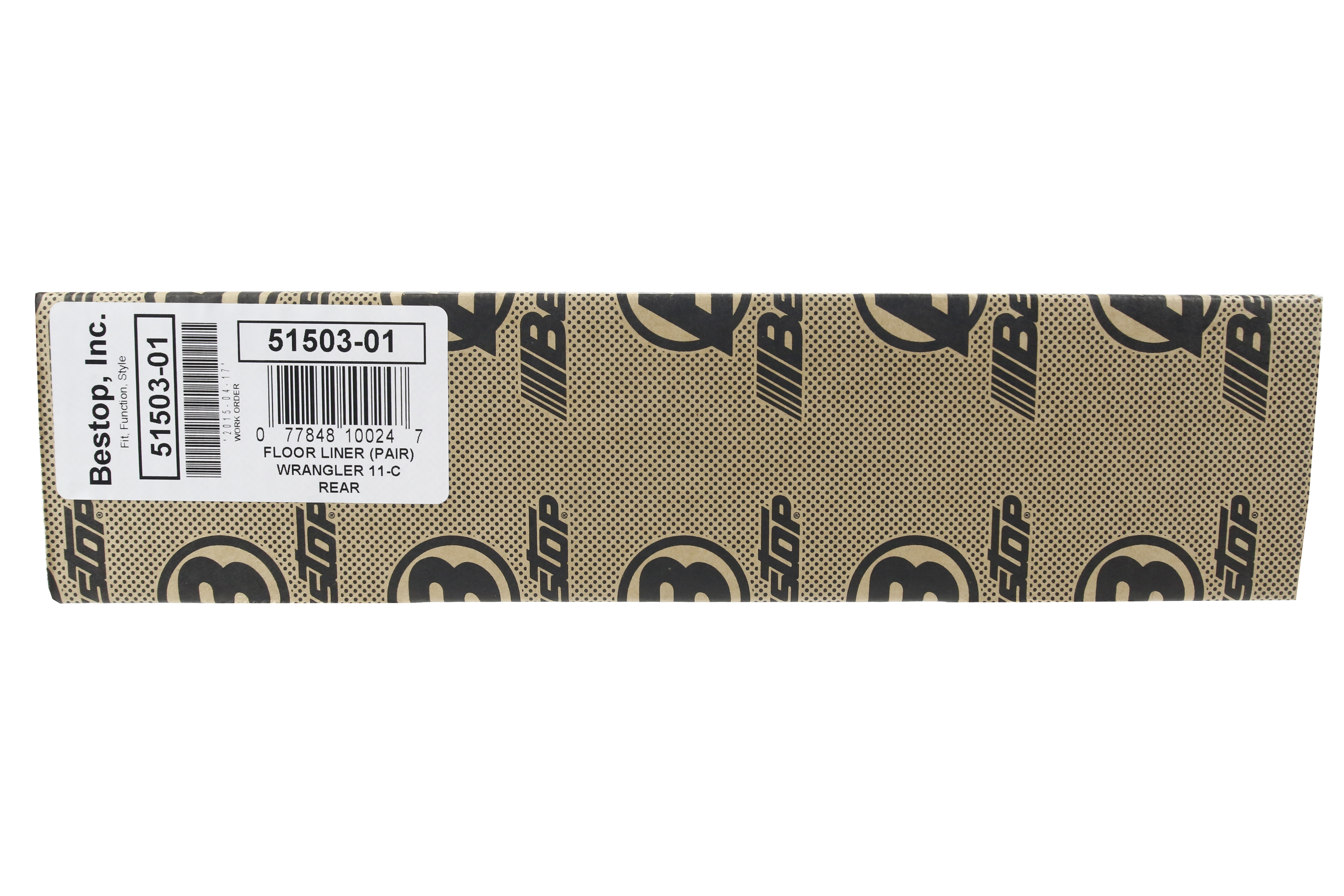 Bestop Rear Floor and Cargo Liners Black - JK 2Dr 2011+