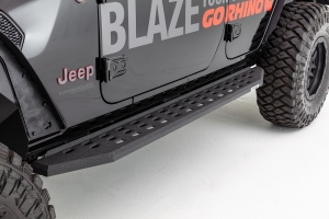 Go Rhino RB20 Running Boards, No Drop Steps - Bedliner Coating - JL 4Dr