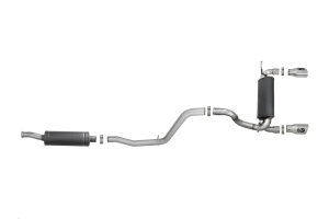 AFE Power Rebel Series 2.5in Dual Cat Back Exhaust System, Polished Tip - JL 4Dr 3.6L