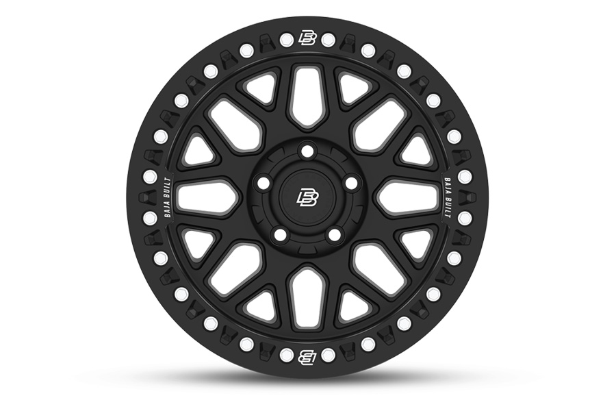 Baja Built Lite Brite OUTLAW Cast Beadlock Wheel, 17x9 5x5 -38mm - Black - JT/JL/JK