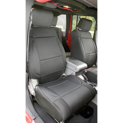 Rugged Ridge Front Seat Covers Black/Black - JK 2007-10