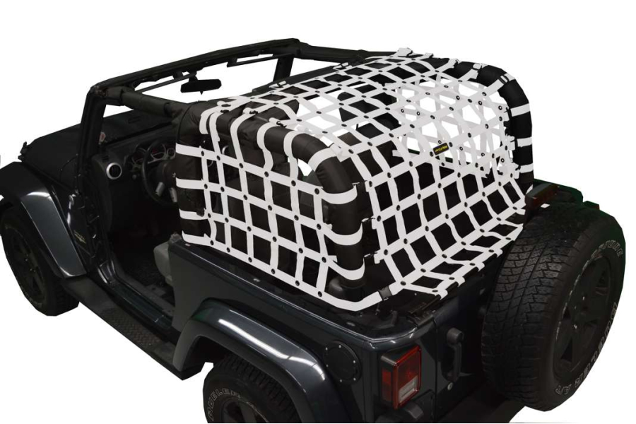 Jeep wrangler dirty shop dog cargo net