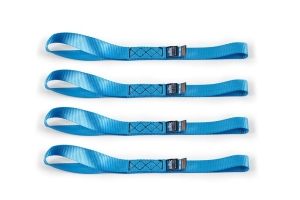 Borne Off Road Heavy-Duty Ratchet Tie-Down Kit, 4-Pack, Blue