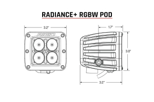 Rigid Industries 3in Radiance+ POD RGBW - Pair 