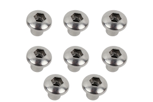 Kentrol OEM Anti-Theft Door Nuts - Polished Silver  - JK 4Dr