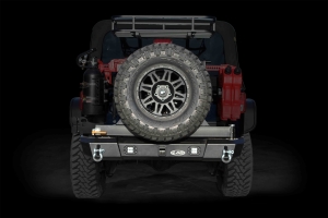 LOD Signature Series Armor Lite Gen 4 Shorty Rear Bumper w/Tire Carrier and Rigid Light Cut Outs Black - JK