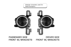 Oracle Lighting LED Fog Light Adapter Brackets for Factory Steel Bumper - JK/JL/JT