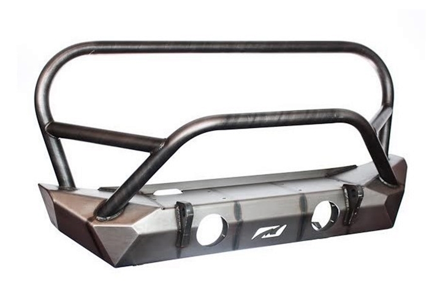 Motobilt Hammer Front Bumper w/ Grill Hoop, Stinger & Fog Mounts - Bare Steel  - JK 