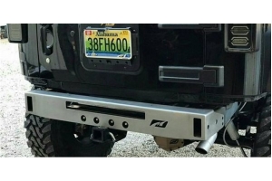Motobilt Micro Rear Bumper w/ Light Bar Cut Out - Bare Steel  - JK 