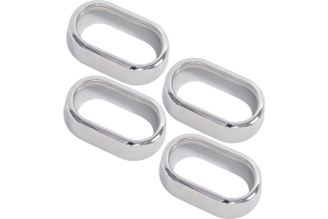 Kentrol 4-Pieces Interior Door Handle Bezels - Polished Silver  - JK 2007-10