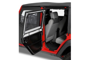 Bestop HighRock 4x4 Element Upper Half Rear Door Set Black Twill  - JK 4Dr