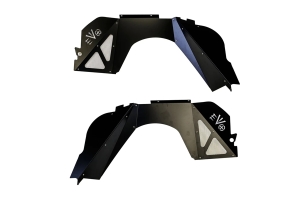Evo Manufacturing Front Vented Aluminum Inner Fenders - Black - JT/JL