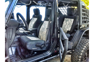 Bartact Supreme Rear Split Bench Cover Black Outer Jeep