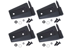 Kentrol 4-Pieces Door Hinge Set - Textured Black  - JK 2Dr