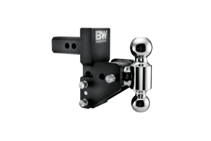 B&W Hitches Tow & Stow 2in Multi-Pro Adjustable Dual Ball Hitch - 2.5in Drop-3.5in Rise