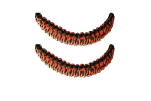 Bartact Paracord Headrest Grab Handles Black/Orange Camo Pair