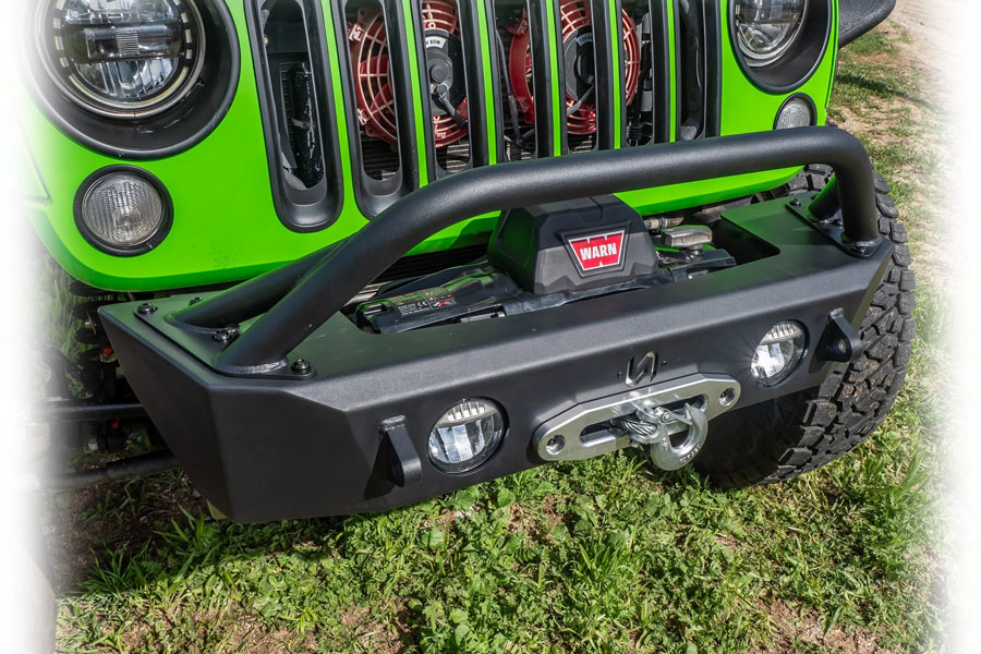 Turn Offroad Front Bumper w/ Skid Plate and Recessed Winch Mount - JK/JL/JT