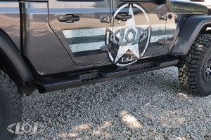 LOD Offroad Destroyer 4 Door Rocksliders, Black Texture, Box 1 - JT