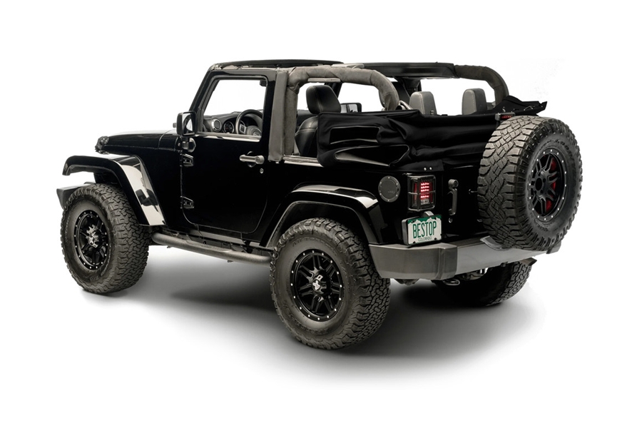 Bestop eTop Soft Top, Squareback Style - Black - JL 2Dr