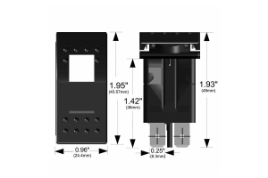 Bulldog Winch LED On/Off Rocker Switch - White