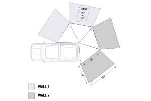 Overland Vehicle Systems Nomadic 270 LT Awning Wall, #2 - Passenger Side