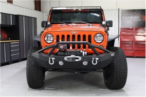 Fishbone Offroad Front Full-Width Winch Bumper  - JK 