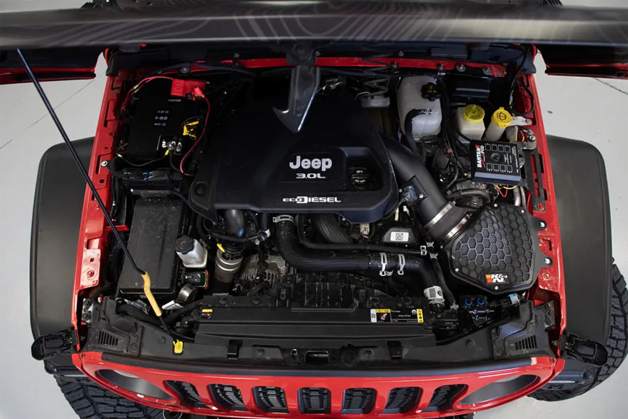 K&N Filters 63 Series Aircharger Cold Air Intake - High-Flow, Roto-Mold Tube - JL/JT Diesel