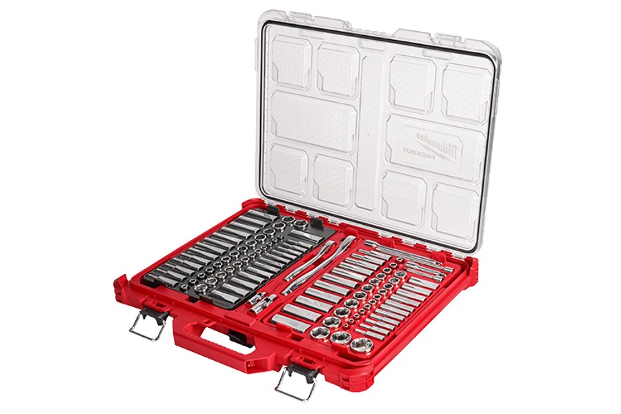 Milwaukee Tool 106pc. 1/4in and 3/8in Drive Ratchet and Socket Trays- SAE & Metric