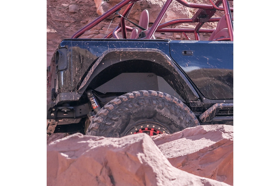 Motobilt High Clearance Rear Inner Fender Liners - Bare - JL
