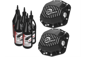 AFE Power Pro Series Front and Rear Diff Covers with Gear Oil - JL