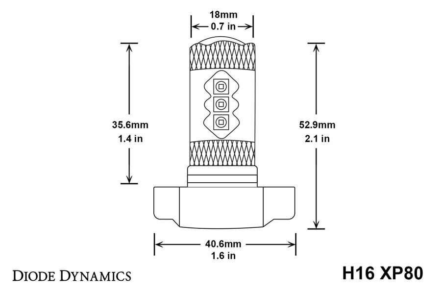 Diode Dynamics 5202/PSX24W XP80 LED Bulbs, Cool White - Pair