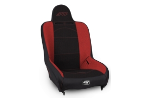 PRP Premier High Back Suspension Seat - Black/Red 