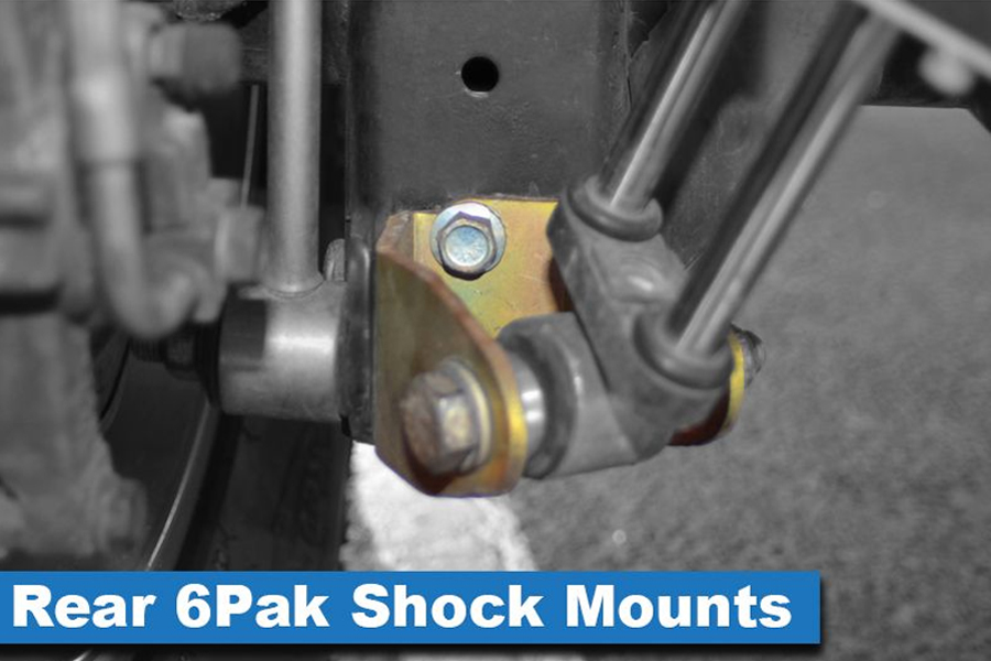 MetalCloak 6Pak Shock Rear Mount and Clearance Kit   - JK