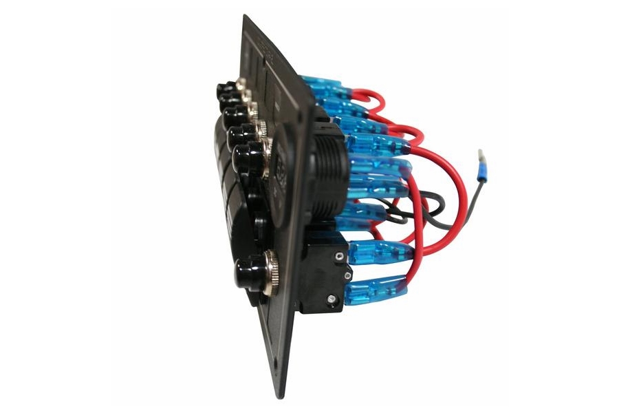 Bulldog Winch 5-Switch Voltmeter Panel w/Breakers
